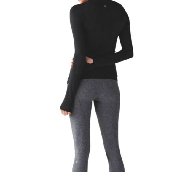 LULULEMON ATHLETICA Swiftly tech Long Sleeve Crew In Black Size 8 - Picture 1 of 6